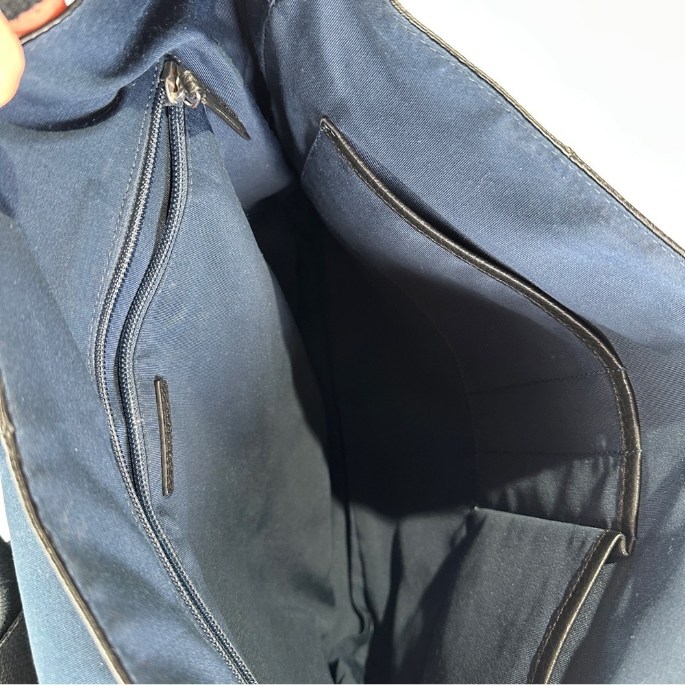 Cole Haan Work Messenger Leather Crossbody Bag Black - Picture 9 of 15